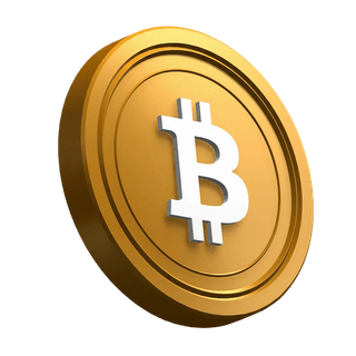 Bitcoin (BTC)-mynt lutande i hero-sektionens design