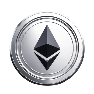 Svävande grafiskt element med Ethereum-mynt (ETH)